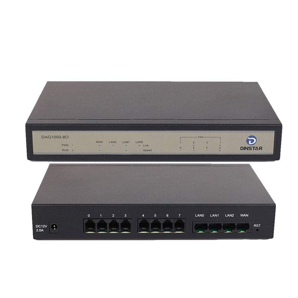 DAG1000-8O FXO انالوج VoIP بوابة تشغيل بسيط