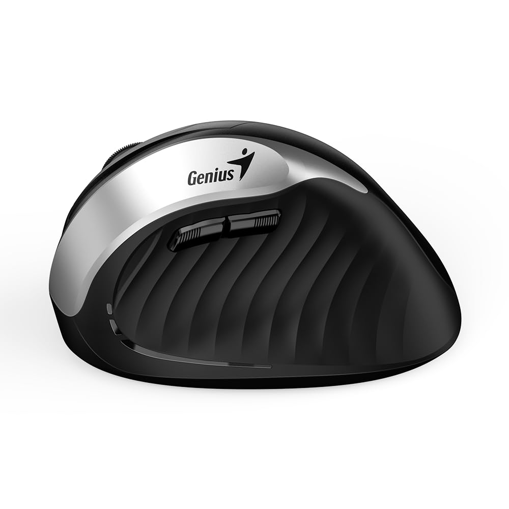 جينيس Ergonomic WIR. Ergo 8250S Vertical + مسند للرسغ فضة رمادي/أسود