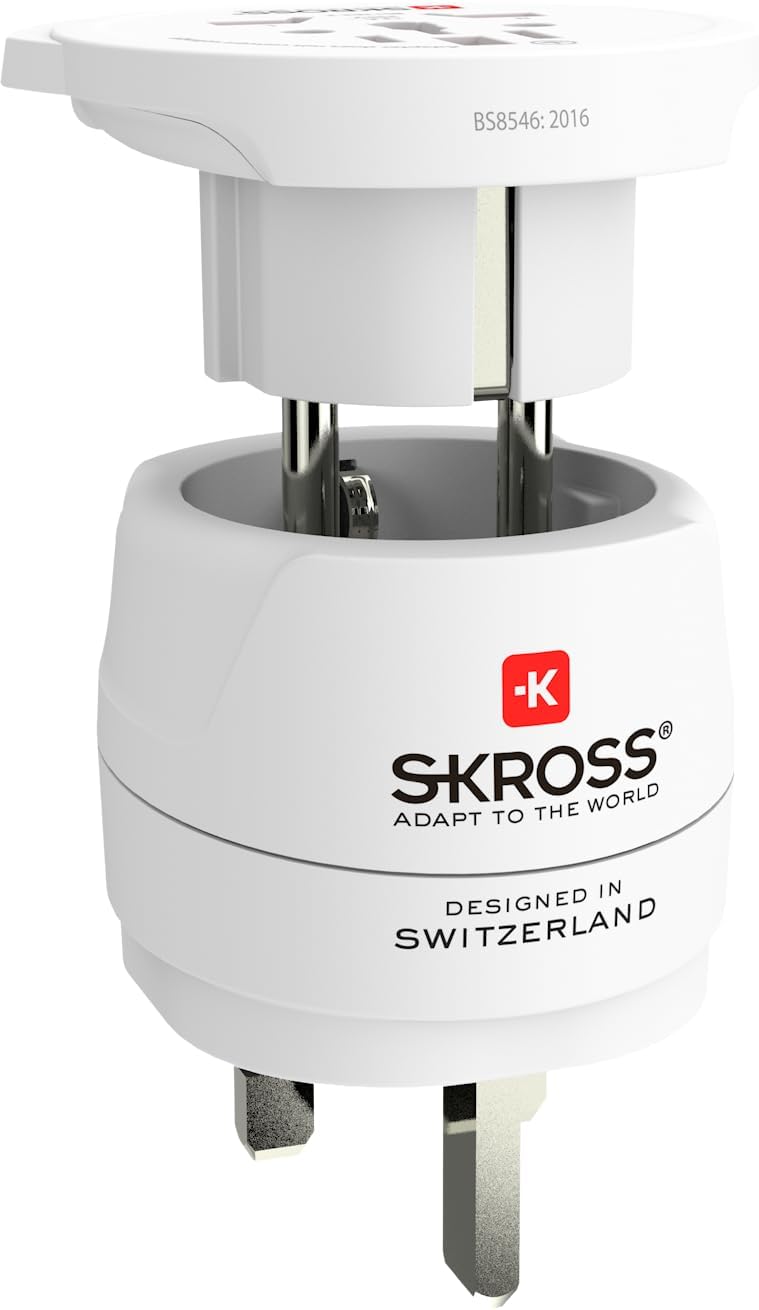 Skross 1500231-E Combo World to UKSingle adapters - Essential Edition-white