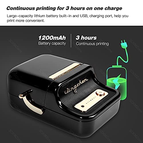 Nimbot B21 Portable Thermal Label Printer - Multifunctional Mini Barcode Printer for Android & iOS (Black)