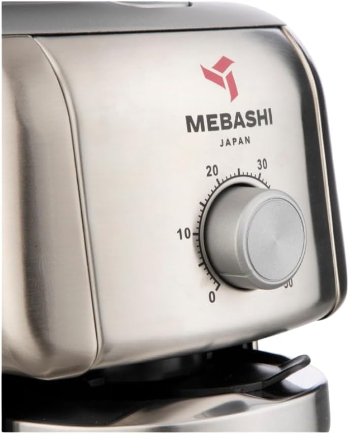 Mebashi Conical Burr Coffee Grinder Stainless Steel | 16-Step Adjustable Grind, 400g Capacity, Airtight Containers, Direct Portafilter Grinding (ME-CG2290) (130 Watt)