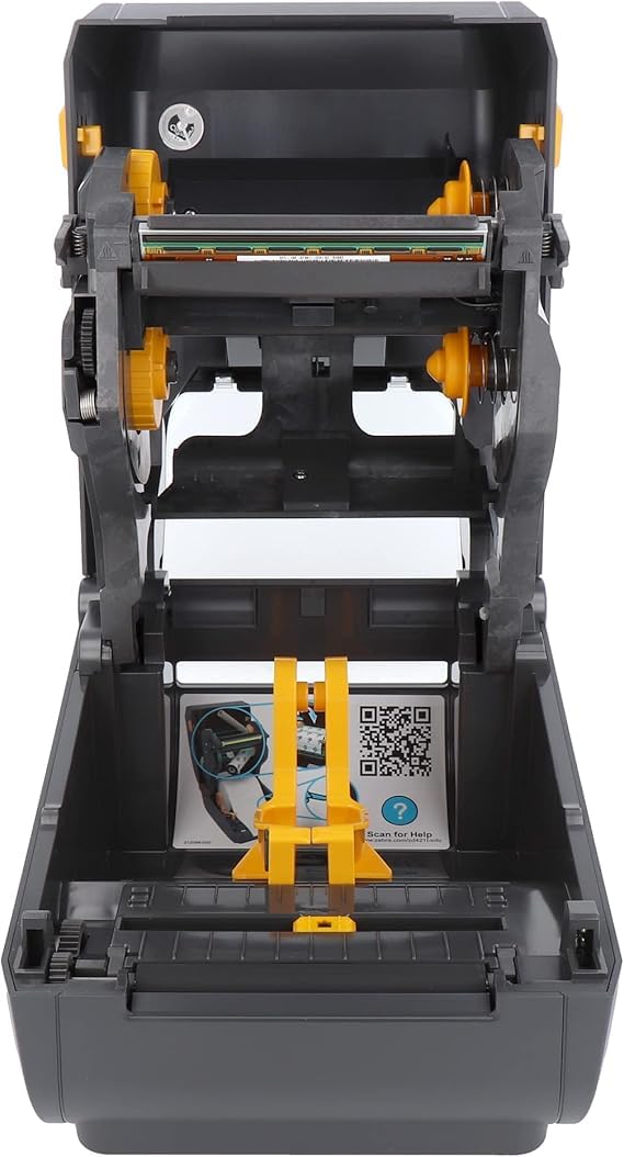 Zebra ZD421T Direct Thermal Printer (74/300M) 203 dpi, USB, USB Host, Ethernet, BTLE5, EU and UK Cords, Swiss Font, EZPL. (ZD4A042-30EE00EZ)