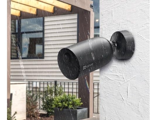 EZVIZ EB3 Battery Surveillance Camera, 2K WiFi CCTV Camera, Wireless Outdoor IP Camera with Two-Way Audio, Waterproof, Human Motion Detection Technology, 256GB Storage, Works with Solar Panel and Alexa