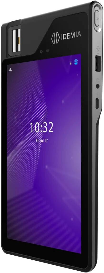 IDEMIA 8-inch HD Color Touchscreen, 2GB RAM, 16GB Flash, Bluetooth 5.0, Dual Micro SIM, Android 10 OS, 5000mAh Battery, Black | 293762347