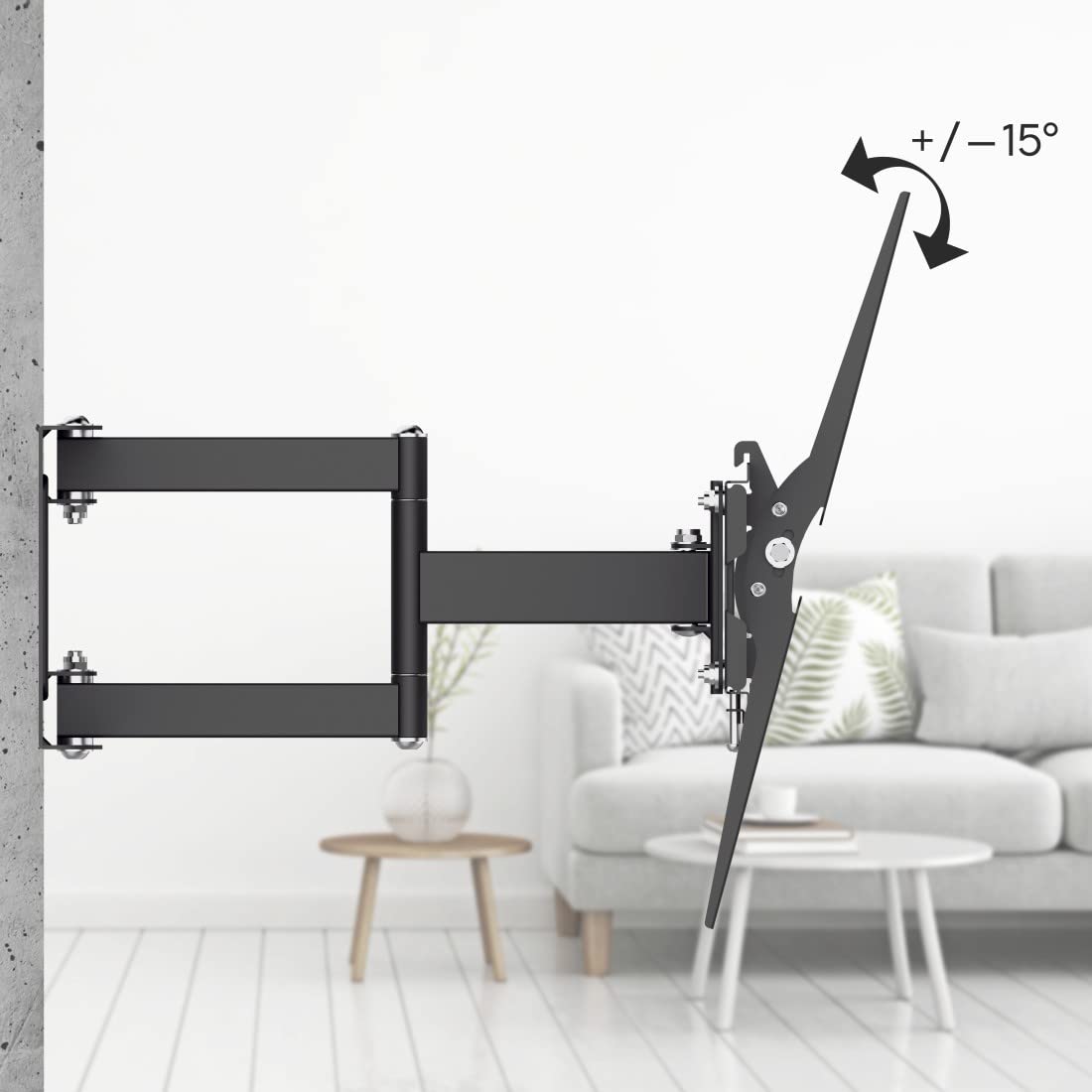 Hama 220831 FULLMOTION TV Wall Bracket, 600x400 32" to 84", Black