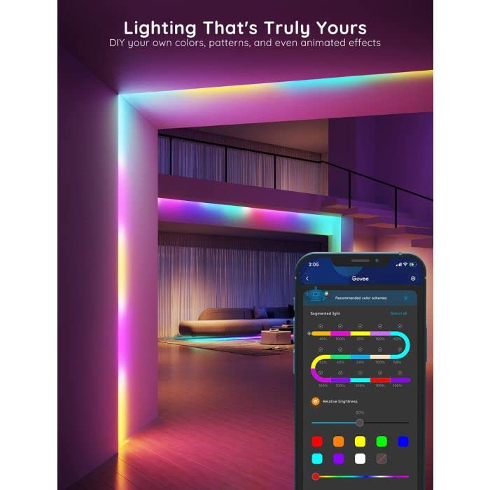 Govee RGBIC Basic Wi-Fi + Bluetooth LED Strip Lights (5 Meter)