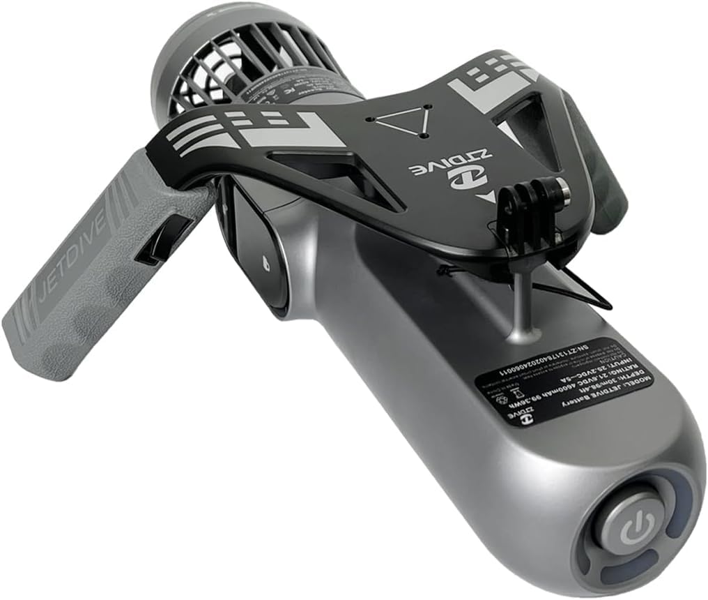 Jetdive Underwater Scooter ZTDIVE - 3-Speed Modes (Up to 1.8m/s) | 4.6Ah Battery (60Min Runtime) | Action Camera Mount | for Scuba/Snorkeling/Pool | Adults & Kids