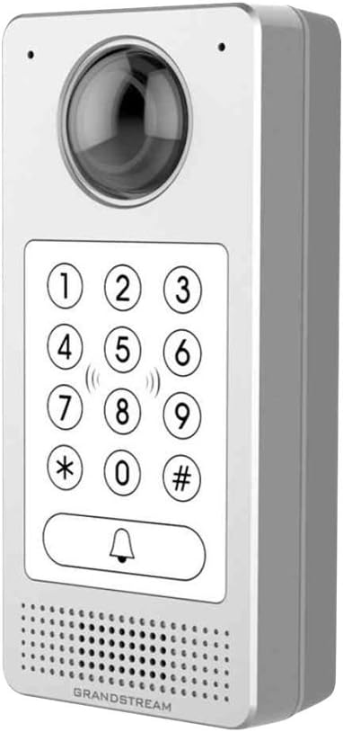 جراندستريم نظام باب فيديو IP FBA_GDS3710 مع كاميرا مراقبة ونظام اتصال داخلي ابيض، قطعة واحدة (عبوة من قطعة واحدة)