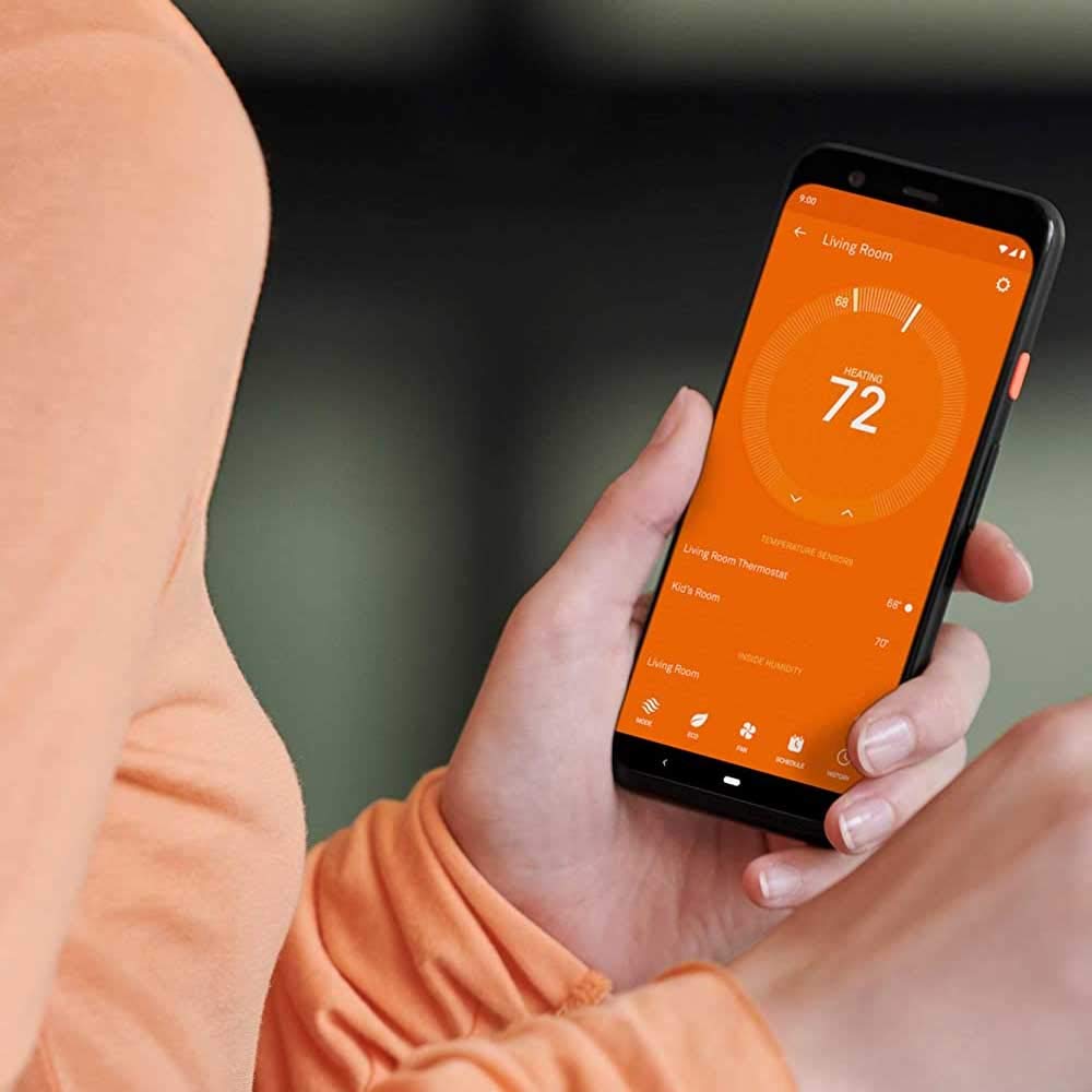 نست ترموستات قابل للبرمجة من الجيل الثالث من الستيل المصقول T3019US