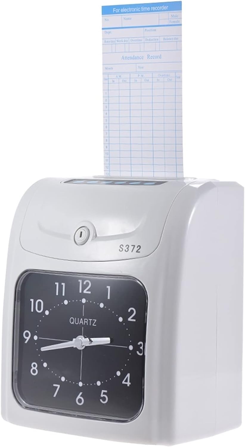 Fipka Electronic Employee Time Clock with Compact Design for Small Business, Attendance Time Recorder for Offices, Factories and Warehouses