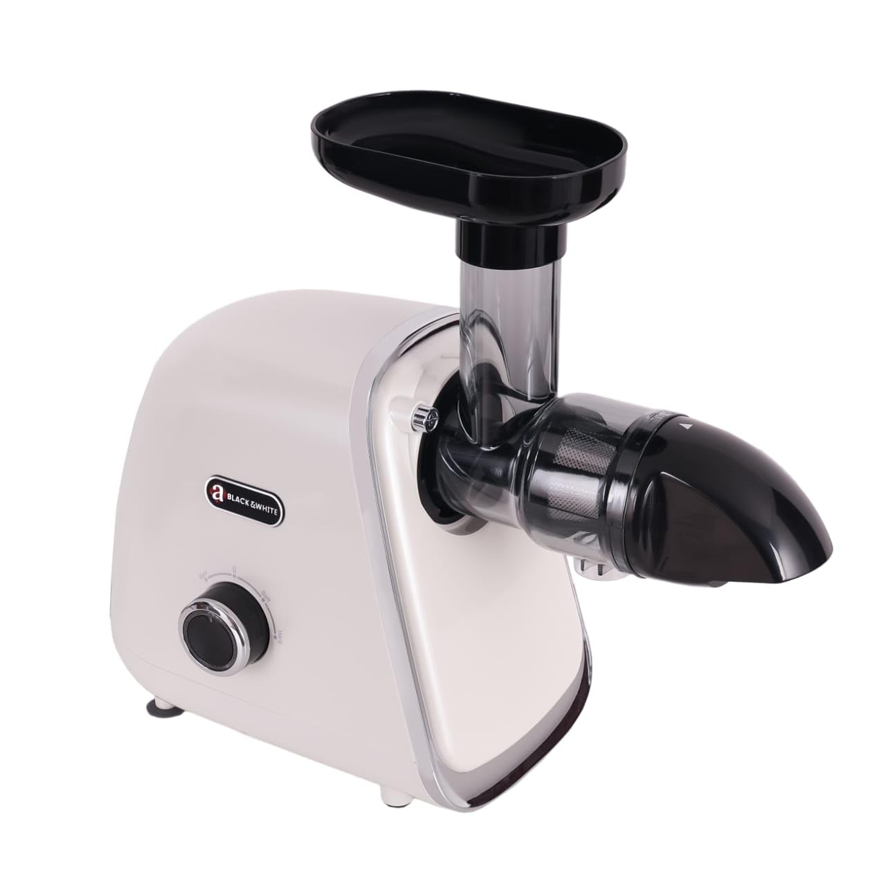 Black & White Slow Juicer with 7 Speed Control Buttons and Reverse Function BWSJ1515W