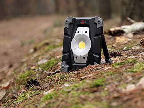 Brennenstuhl Rechargeable Metal LED Light 10W with IP54 Water and Dust Resistance Rating 1173080, Black