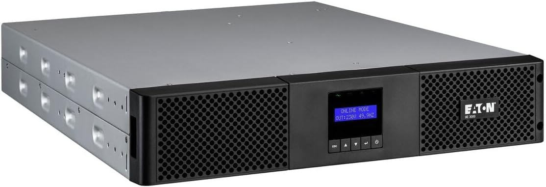 وحدة تزويد الطاقة المستمرة UPS التفاعلية ايتون 9E3000IR 2700W/9E UPS 3000 فولت أمبير, الإدخال: C20، المخرجات: (6) C13, (1) C19, Rack, 2U