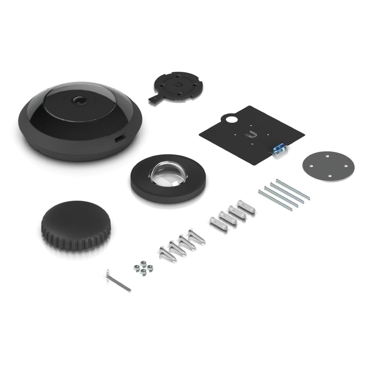 Ubiquiti Networks Unifi Camera AI 360 Pan-Tilt-Zoom Sharp 1920x1920 Video Stream | 30 FPS IR LEDs| 360° Fisheye Lens IPX4-Rated Surveilance -Black/Grey