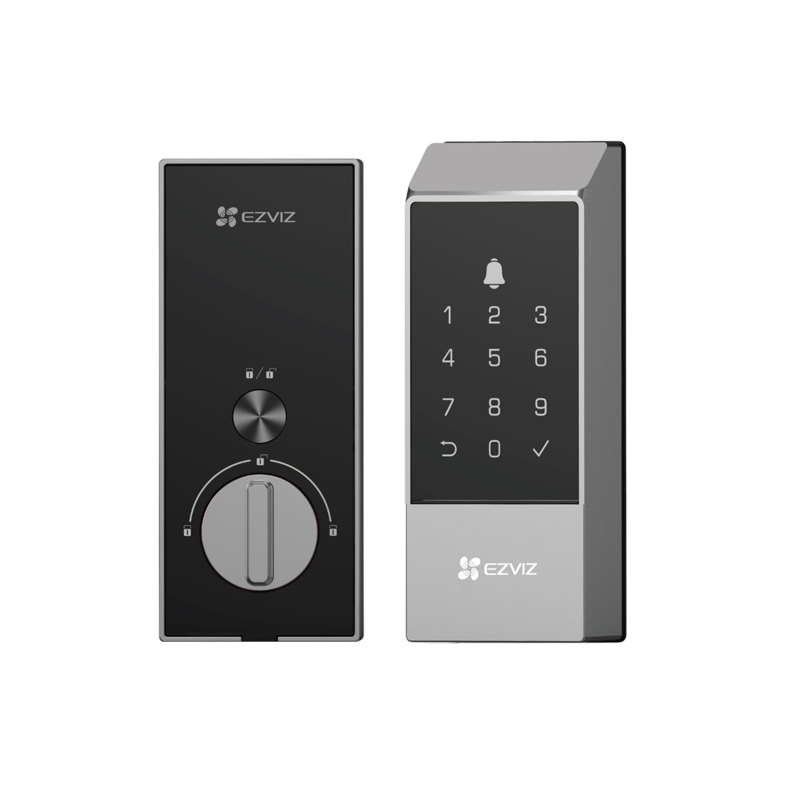 EZVIZ قفل ذكي DL04 - يدعم البلوتوث والواي فاي، دخول بدون مفتاح متعدد الطرق، جهاز تحكم عن بعد، تنبيهات مضادة للعبث، سهل التركيب - مثالي للامان المنزلي (DL04)