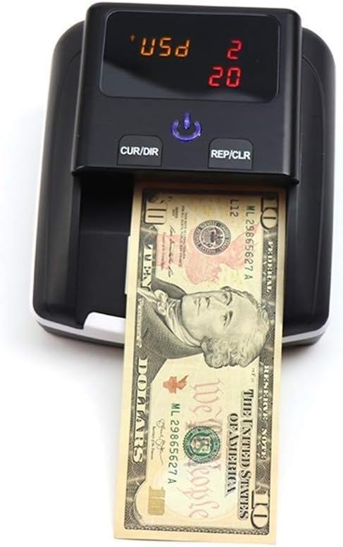 XHMCDZ Portable Multi-Currency Mini Money Detector, Business Grade Bill Counter Machine