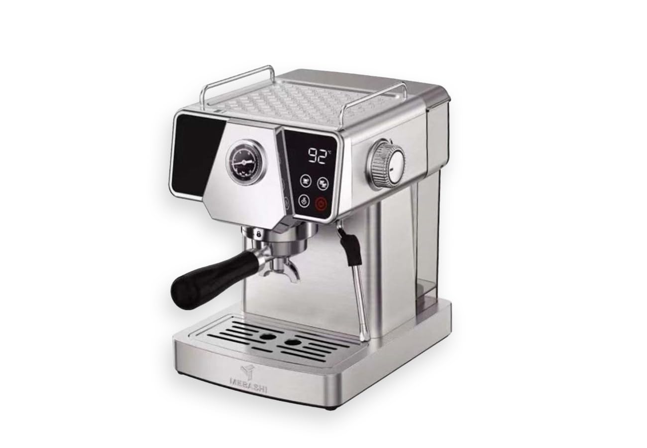 MEBASHI ME-ECM2033 Espresso Coffee Machine - 19 Bar Pressure, 1.8L Capacity, Stainless Steel with Touch Screen, PID Temperature System, and Steam Wand| 1350W