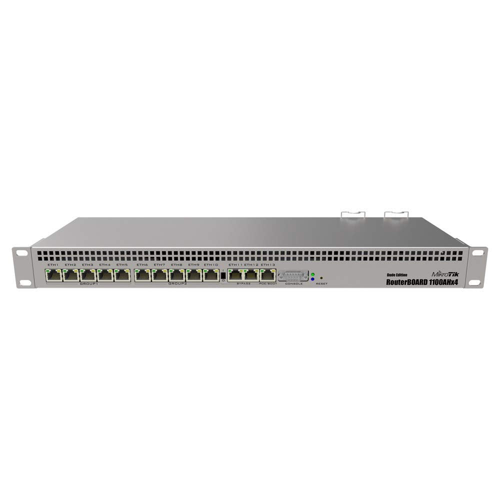 ميكرو تيك راوتر راوتر RB1100AHx4 دود بـ13 منفذ جيجابت اصدار دود - حامل 1U - محرك M.2 سعة 60GB