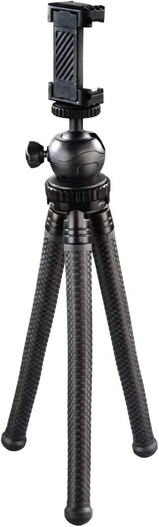 Hama Flex Pro 4605 Tripod for Smartphones/GoPro/Photo Cameras, 27cm, Black