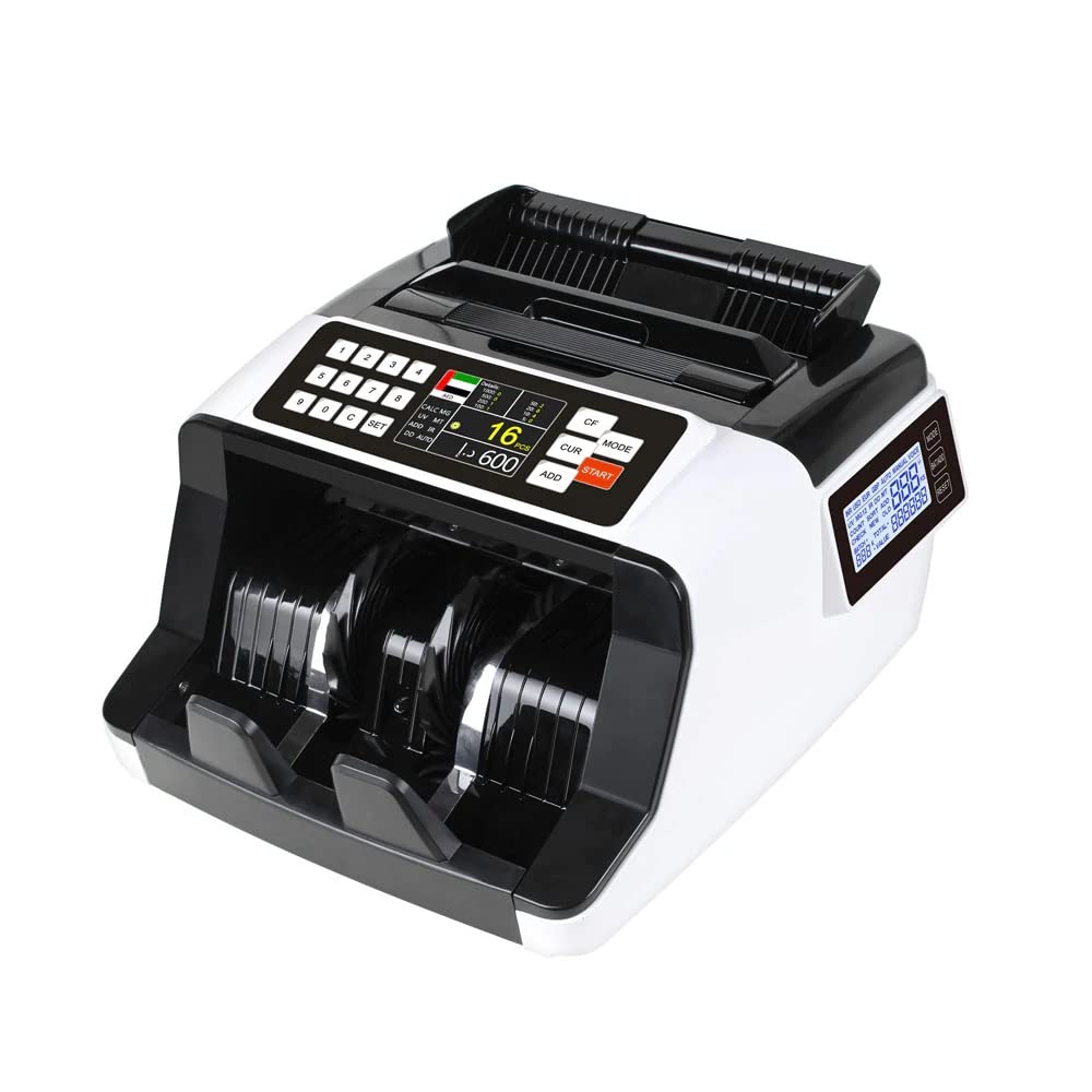 DAIA Money Counter Machine - Currency Counter with Screen - High-speed Counting & Ultraviolet/Magnetic Detection - Suitable for Most Currencies - 6 Month Warranty - For Businesses and Professionals