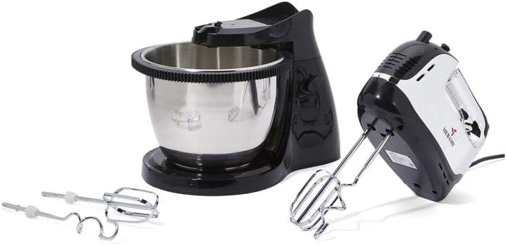 Mebashi Rotating Stand Mixer 300W Me-Sbm1003 Silver/Black