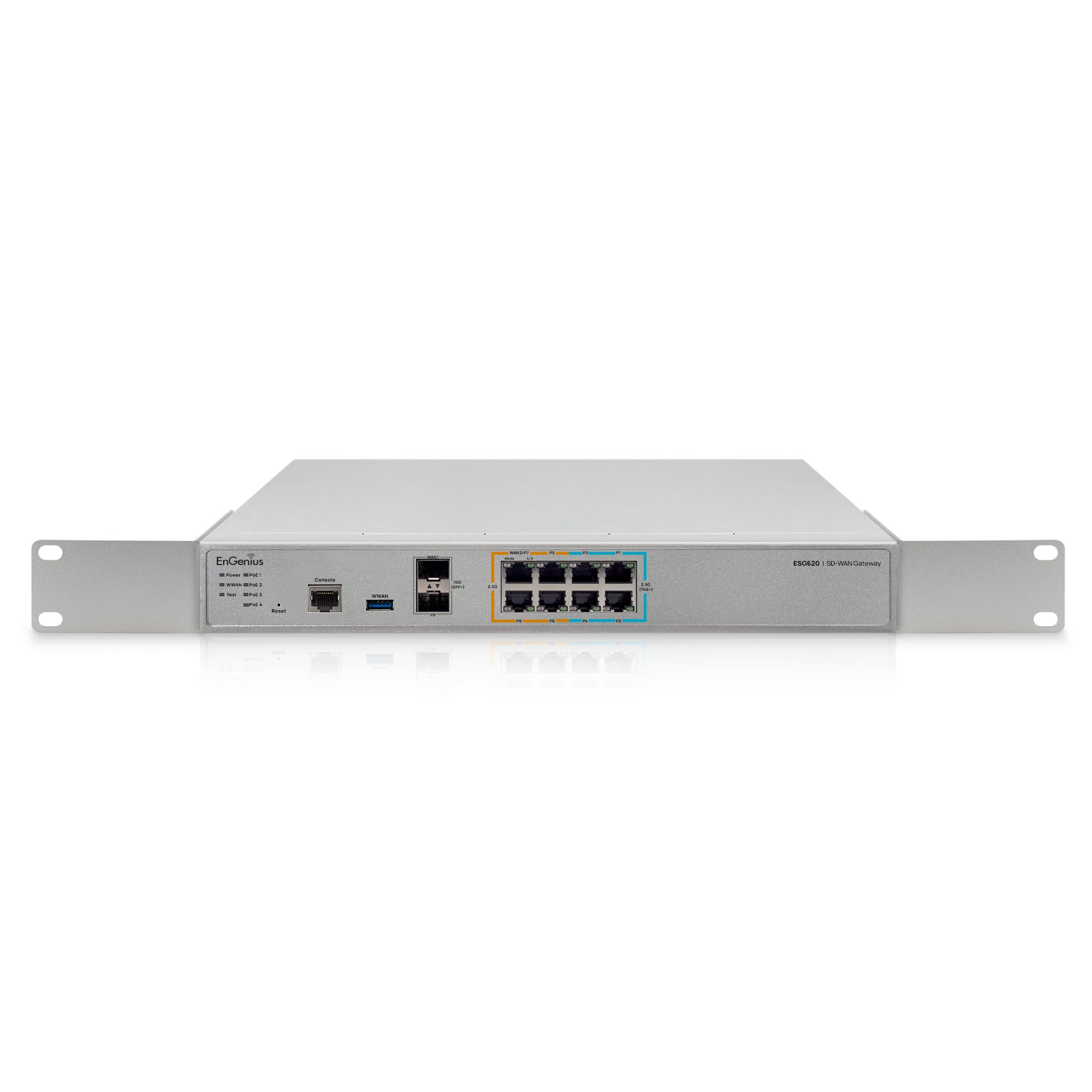 EnGenius ESG620 SD-WAN Gateway | 4 × 2.5 Gbps Ethernet 4 × 2.5 Gbps PoE, 2x SFP+, 120W PoE Budget