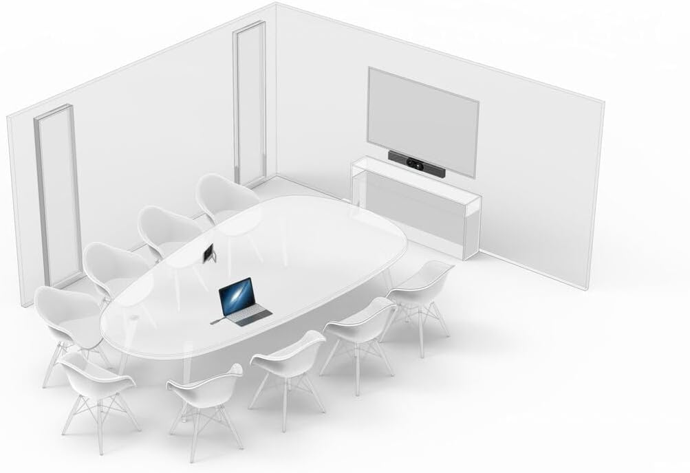 Yealink A30-020 Teams Fully Equipped Video Collaboration Bar/Meeting Bar for Medium Meeting Room - Set A30+CTP18 Touch Panel