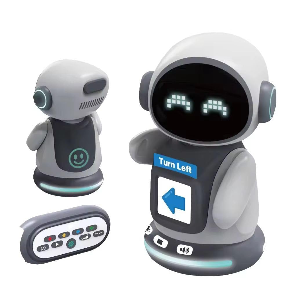 Fipka Chengji Ai Desktop Robot Educational Toy Rechargeable Light Music Programable Intelligence Children Flash Card Robot