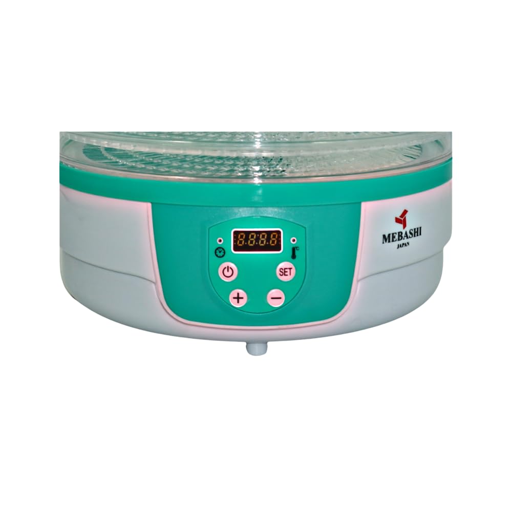 MEBASHI ME-FOD8202P Food Dehydrator, Rotatable, 5 Trays,(250W) Green (ME-FOD8202P)