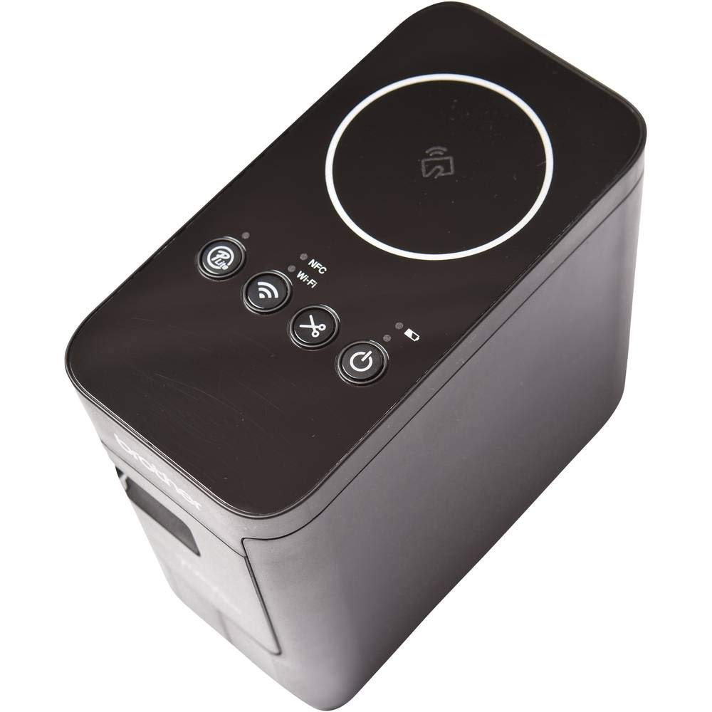 بروذر جهاز لصق PT-P750W للكمبيوتر بما في ذلك واي فاي وتقنية ان اف سي (لاشرطة تي زد اي بعرض 3.5 الى 24 ملم، حتى 30 ملم/ثانية. سرعة الطباعة)