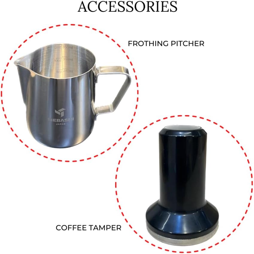 MEBASHI Commercial Coffee Machine with CF Grinder, 2.3L Capacity, 15 Bar Pressure, Stainless Steel (ME-CCM2053)(1770W)