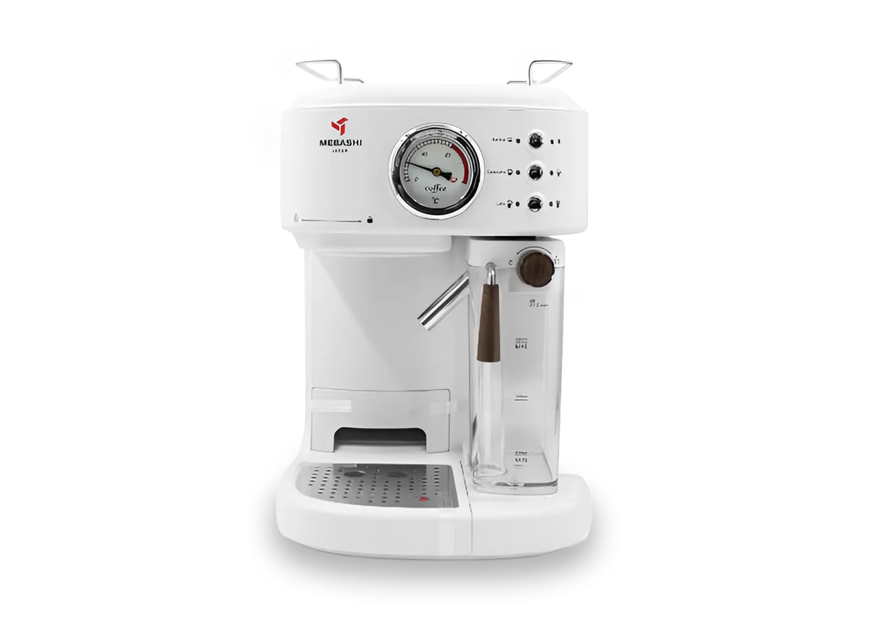 مايباشي ماكينة تحضير قهوة اسبريسو ME-ECM2500 مع خزان حليب 500 مل - 1.5 لتر، 15 بار، اسود، تشغيل بزر واحد (اسود)| 1250 واط