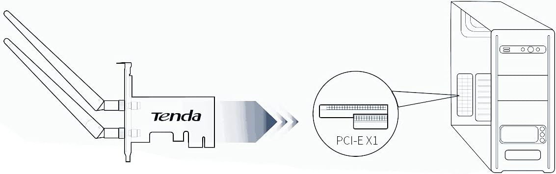 تيندا بطاقة AX3000 PCIe WiFi 6 - بلوتوث 5.0 - بطاقة لاسلكية ثنائية النطاق مع هوائيين قابلين للفصل - بطاقة شبكة جيجابت - بطاقة واي فاي بي سي اي اكسبرس لالعاب الكمبيوتر المكتبي - تدعم ويندوز 10 (E30)