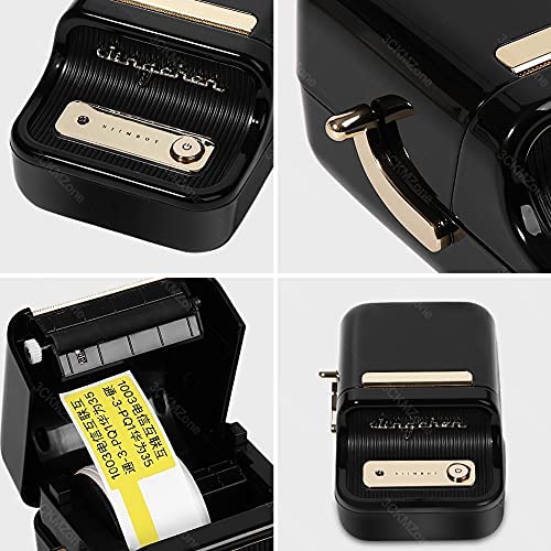 Nimbot B21 Portable Thermal Label Printer - Multifunctional Mini Barcode Printer for Android & iOS (Black)