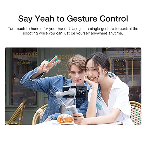 ZHIYUN Zhi yun Smooth Q3 Smartphone Gimbal Stabilizer Handheld 3-Axis with LED Fill Light Grip Tripod Vlog Compatible with iPhone 12 11 PRO MAX X XR XS Android with Gesture Control