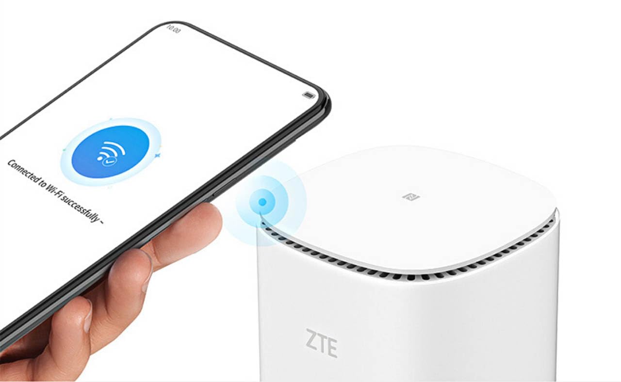 ZTE 5G Indoor CPE Router MC8020,WiFi 6 5400Mbps Router with Sim Card Slot NFC The Third Generation Support 128 Devices
