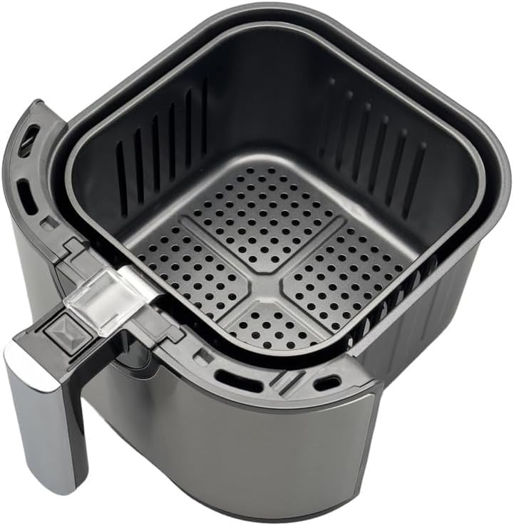 Mebashi ME-AF984 Stainless Steel Air Fryer 4.5L Capacity, LED Touch Screen, 10 Preset Settings, Easy Clean, Auto Shut-Off, Oil-Free, PTFE-Free, Dishwasher Safe, 1600W