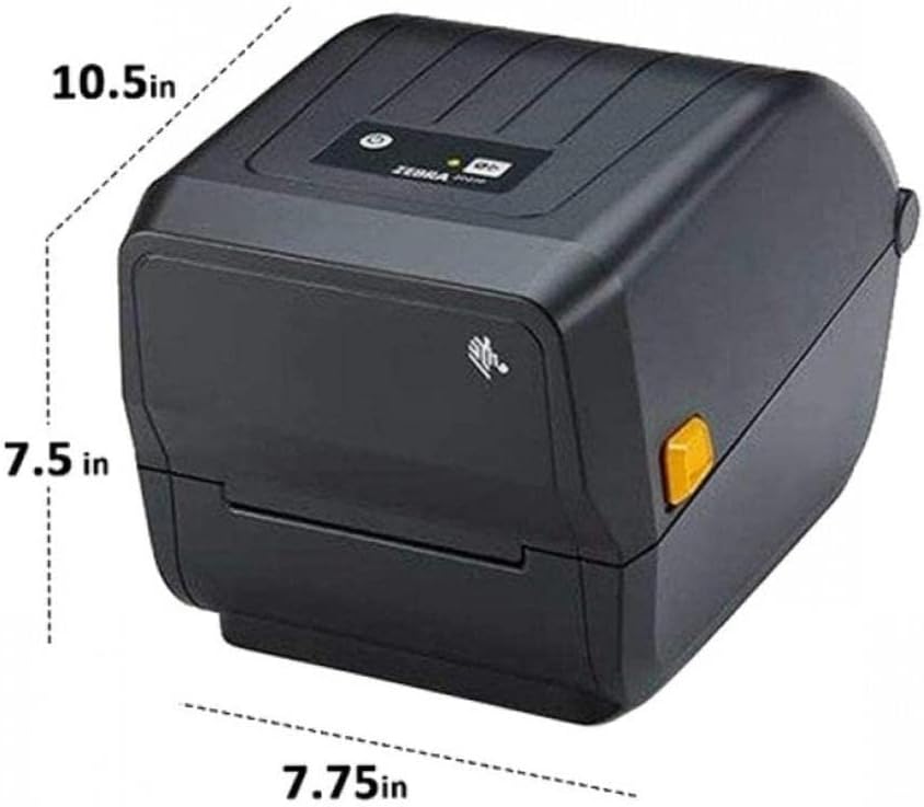 Zebra [ZD-220T] Direct Thermal Transfer Barcode Printer | 203 DPI Resolution | 4-inch Print Width | USB | Office Labels | Shipping Labels | Jewelry Labels | Clear Label