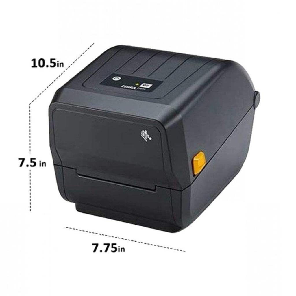 ZEBRA [ZD-220T] 4 Inch Barcode Printer | Direct Thermal | Thermal Transfer | Resolution 203DPI | USB | Office Label | Shipping Labels | Jewelry Labels | Transprent Label | Win/Andriod/iOS