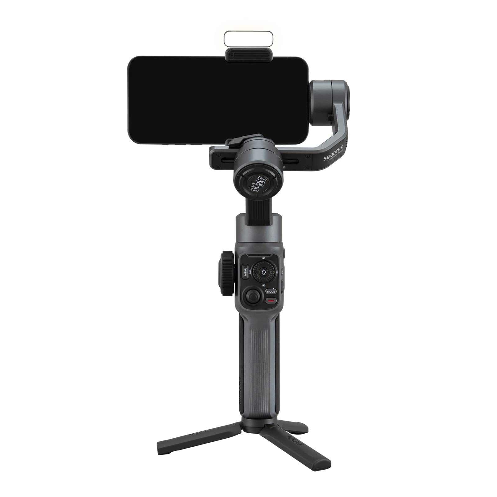 Zhiyun Smooth 5 Combo Kit with Magnetic Fill Light, Carrying Case and Tripod, Professional Handheld 3-Axis Gimbal Stabilizer for Smartphones iPhone 14 Pro Max Plus 13 12 11 X XS XR Mini SE 8 7 and Android