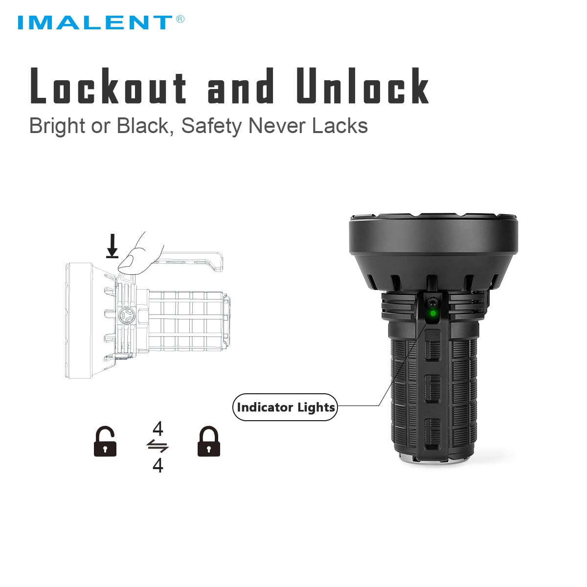 IMALENT SR16 Rechargeable Flashlight 55000 Lumens, Super Bright Led Flashlight, Tactical Flashlight, with 16 XHP50.3 HI LEDs Waterproof, Long Beam Distance 1715 Meters, for Searching, Rescue, Camping