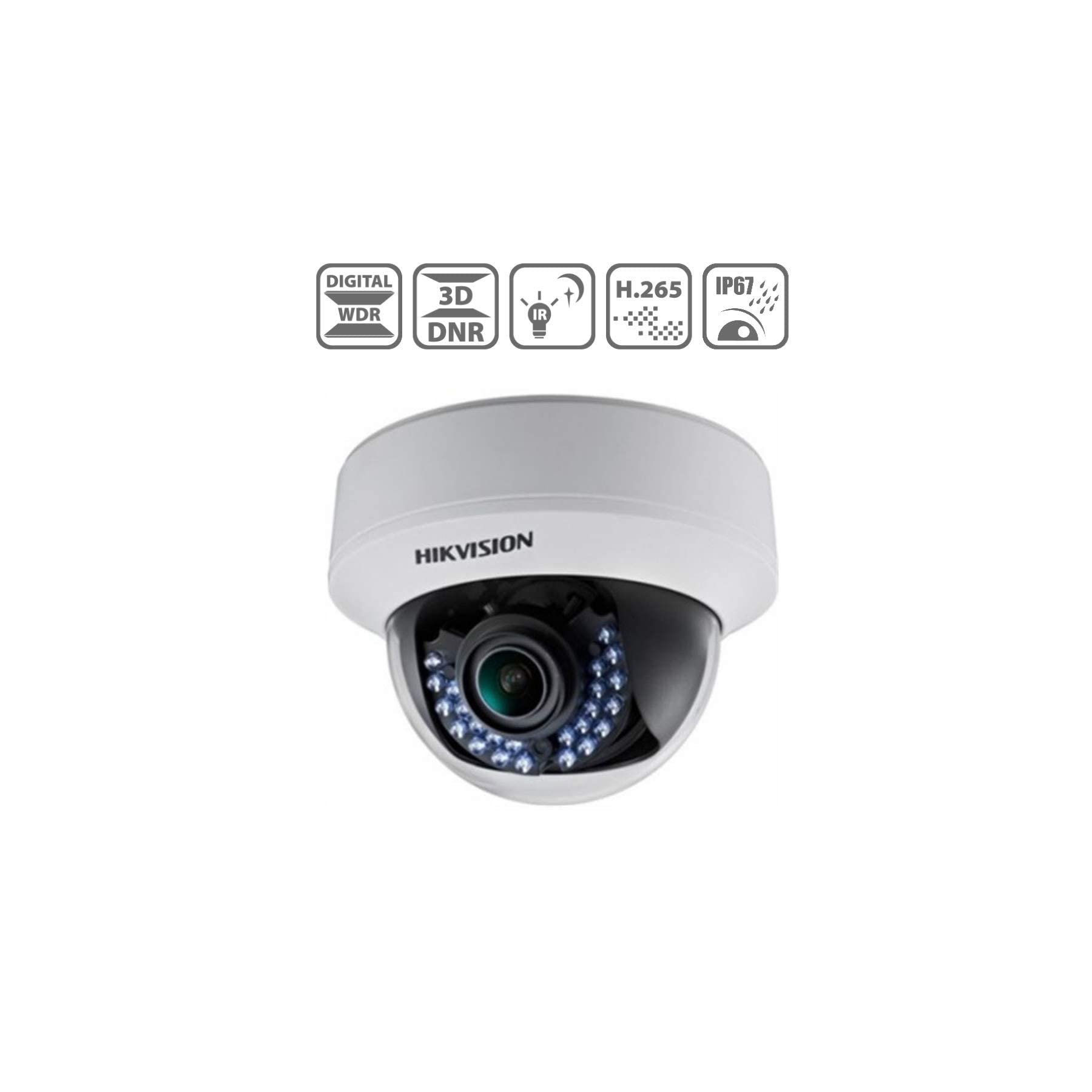 Hikvision DS-2CD1123G0E-I 2 Megapixel Infrared Camera, 1920 × 1080 at 30fps, Infrared Range up to 30 Meters, Fixed Lens 2.8mm/4mm, 1/2.8 Inch Progressive Scan