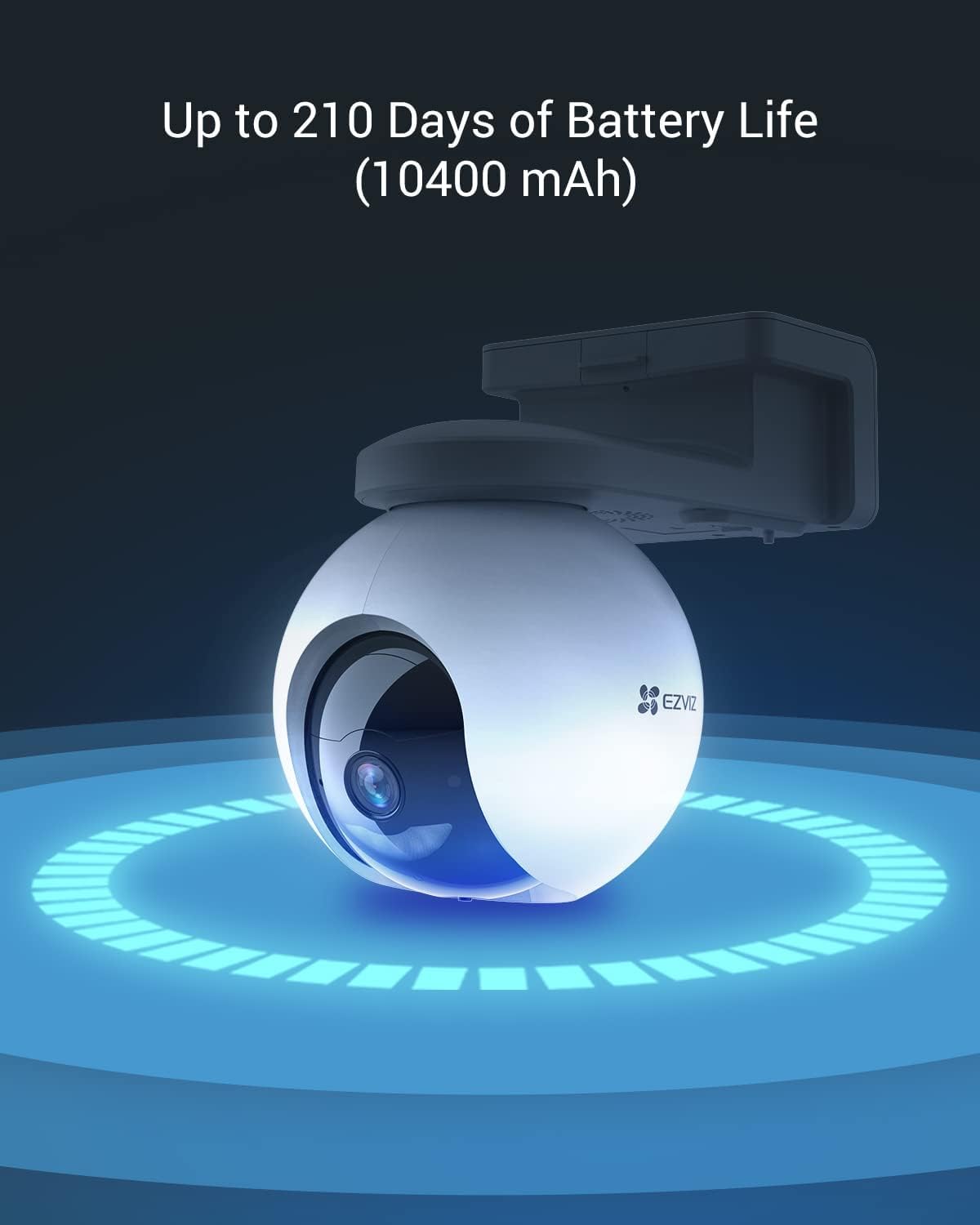 EZVIZ مجموعة كاميرا مراقبة سي بي 8، كاميرا واي فاي 2K/3MP، بطارية 360 درجة خارجية سي سي تي في مع تحدث ثنائي الاتجاه، رؤية ليلية ملونة، مقاومة للماء، تتبع تلقائي، تقنية كشف الحركة البشرية الذكية (مع