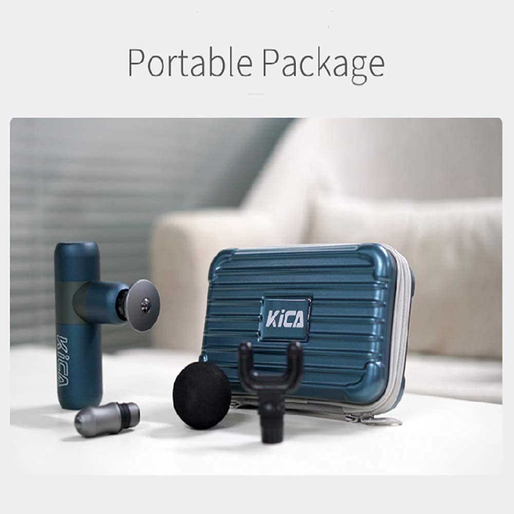 Kica Massage Gun for Athletes Portable Small-Deep Tissue for Body Arms Back Muscle Massager Relief Gem/Sports Pain Recovery,Intellengent Speed Control,Mini Pocketsize Blue