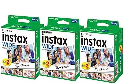 Instant Photo Paper for Instax Wide Camera for Instax Wide 300 20/40/60/80/100 Sheets Instant Photo (60 White Sheets)