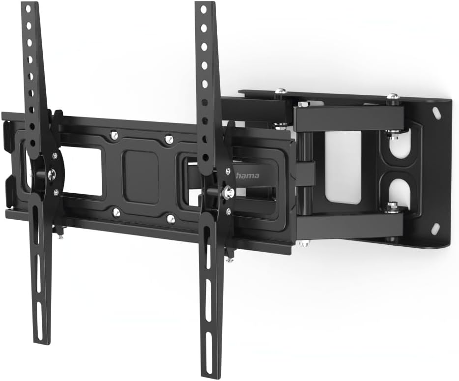 Hama 220830 Fullmotion Tilt TV Wall Bracket, 165 cm Size, 40 kg Capacity, Black