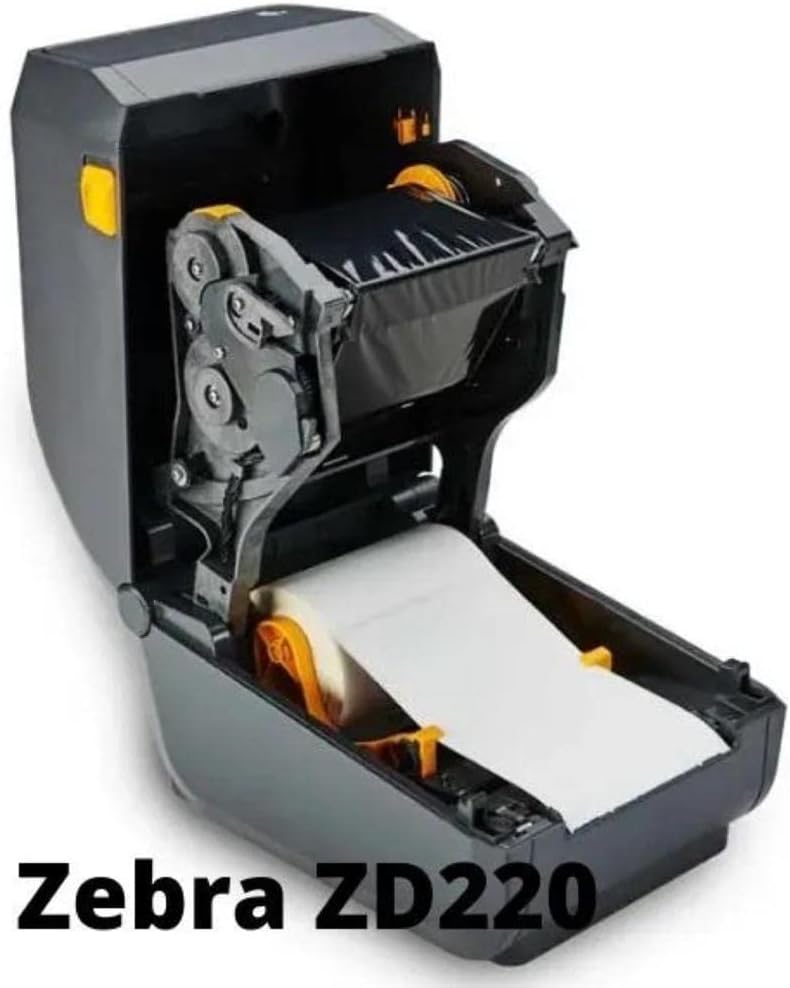 ZEBRA [ZD-220T] 4 Inch Barcode Printer | Direct Thermal | Thermal Transfer | Resolution 203DPI | USB | Office Label | Shipping Labels | Jewelry Labels | Transprent Label | Win/Andriod/iOS