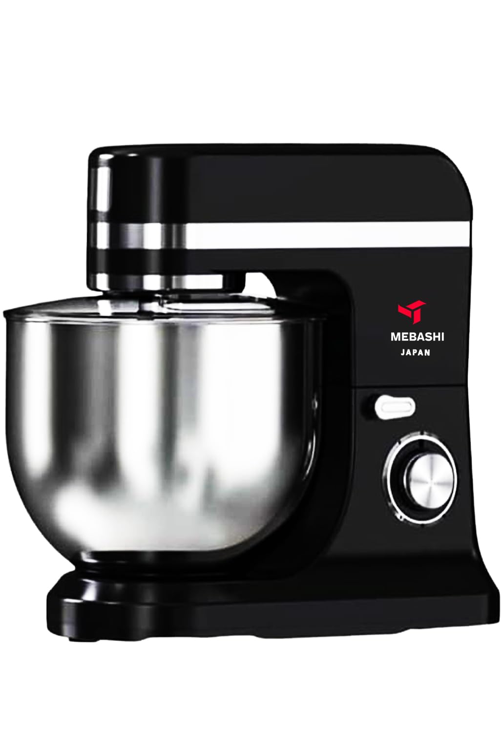 MEBASHI 12 Litre Stainless Steel Bowl Mixer, 6 Speed Control with Pulse, Accessories (ME-SBM1114) (Black)|1500W