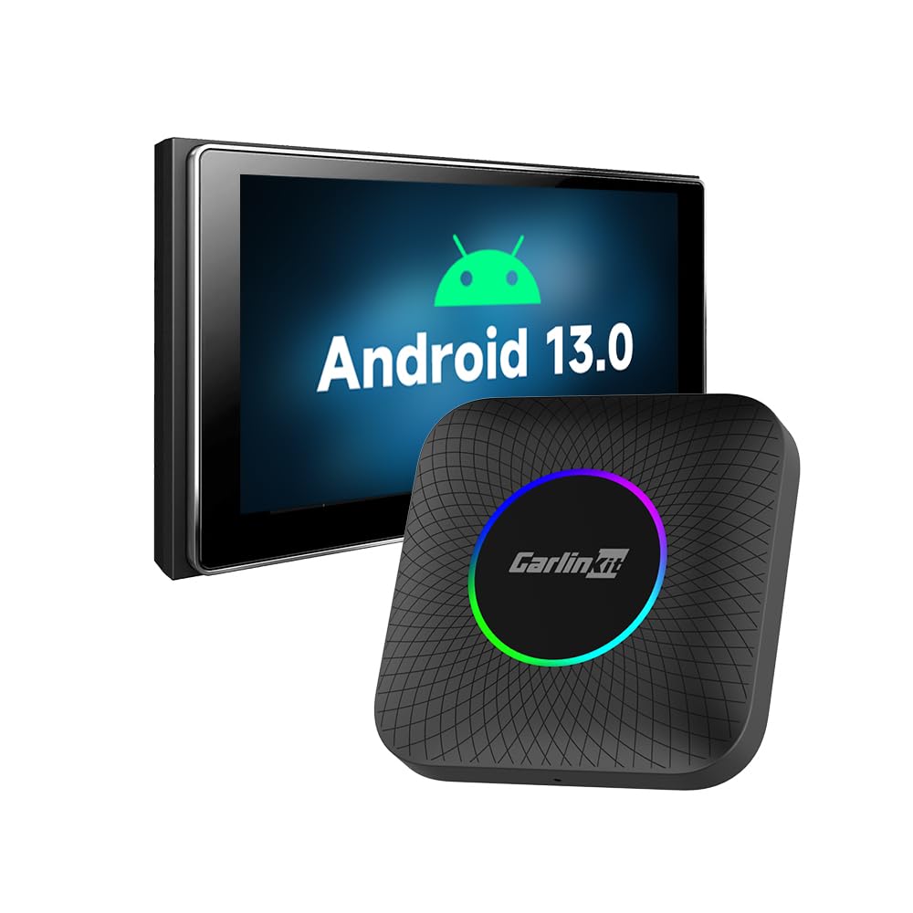 CarlinKit Android 13 CarPlay AI BOX LED/8GB+128GB/Wireless CarPlay and Android Car adapter/Watch Netflix, YouTube, Qualcomm SM 6225/Google Play Store/OTA Update