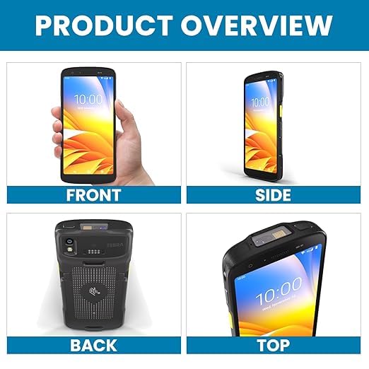 Zebra TC22 Mobile Computer, WLAN, WIFI 6, SE4710, 6inch DISPLAY, 6GB/64GB, 16MP RFC, 5MP FFC, 2-PIN BACK I/O, STANDARD BATTERY, NFC, BT, USB-C, GMS, ROW.
